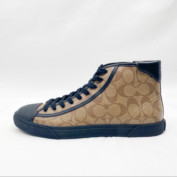 COACH Classic Signature Monogram Hi-Top Sneakers - Picture 6 of 16